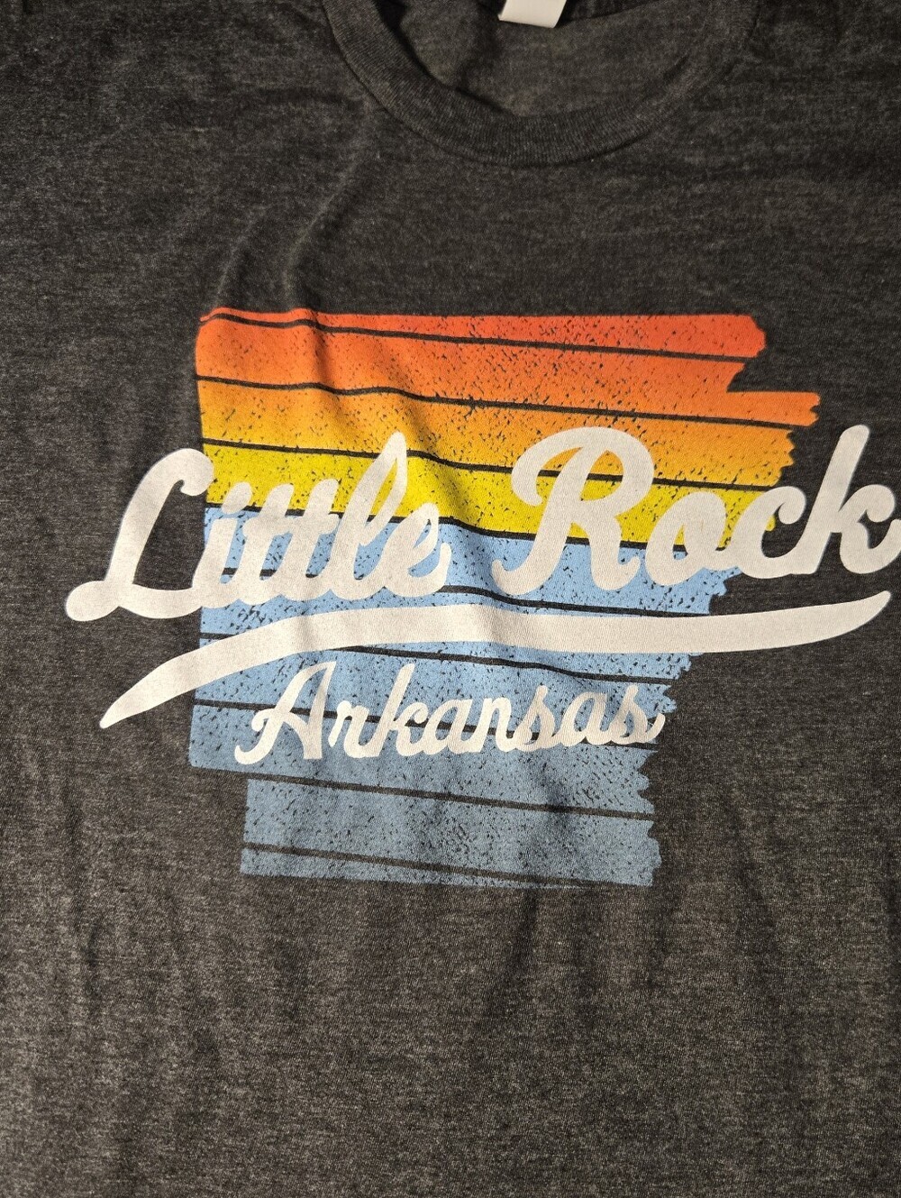 Little Rock Arkansas Heather Grey Tshirt Men's Large Like New